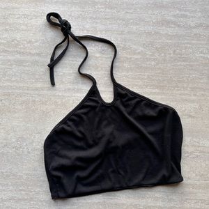 CLOSET CLOSING Princess Poly Cropped Ribbed High Neck Halter Top